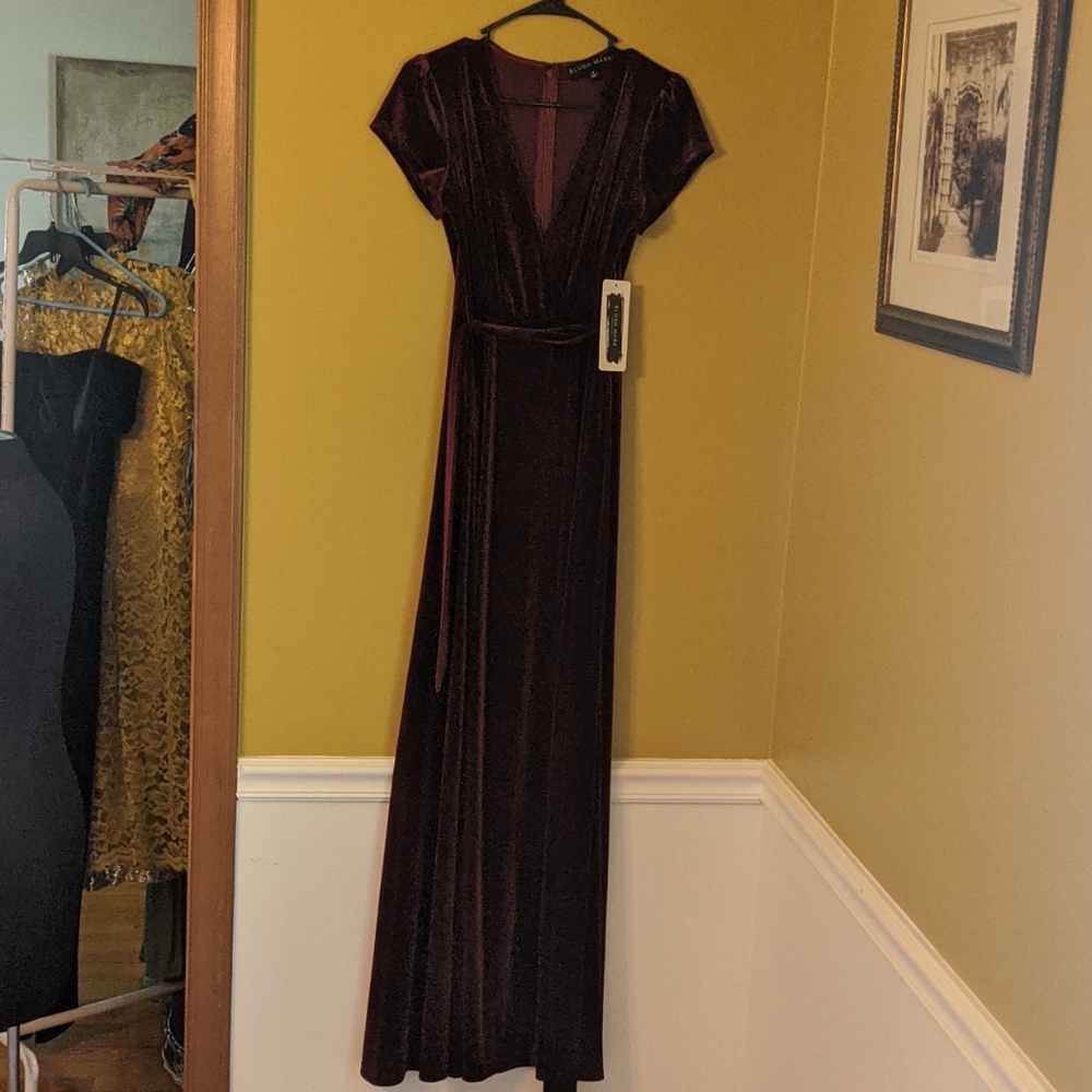Burgundy Velvet Gown